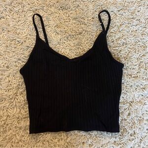 Black ribbed tank top from H&M (M)